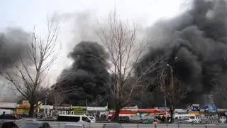 Пожар на рынке 