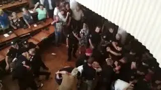 Массовая драка украинских депутатов