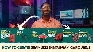 How to CREATE A SEAMLESS Instagram carousels | Plus free template