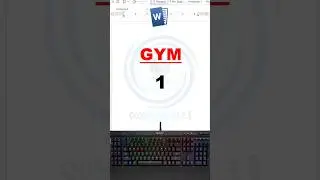 Gym logo in MS Word shortcut keys #shorts #msword #computerzee9