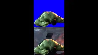 Hulk Falls From Sky Green Screen