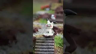 I made Mimikyu for a spooky Diorama   #halloween #diorama #pokemon