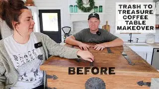 Trash To Treasure A Thrifted Coffee Table Makeover DIY With Milk Paint For Our Farmhouse