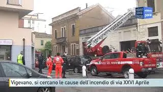 Vigevano, si cercano le cause dell'incendio di Via XXVI Aprile