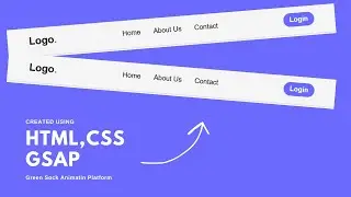 Animated Navbar with HTML CSS & GSAP | Smooth UI Animation Tutorial