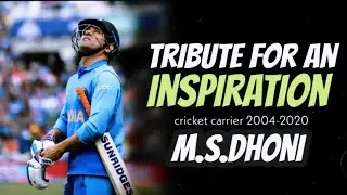 Dhoni - tribute for an inspiration