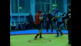 Василий Клепиков (в красном)