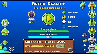 Retro Reality by BuiltInMacro (569th Demon) | Geometry Dash