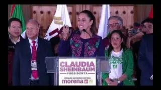 Discurso de la Doctora Claudia Sheinbaum en el zócalo de la Ciudad de México tras ganar la elección