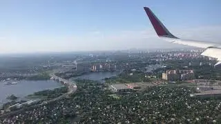 Посадка в Шереметьево в ясный день