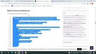 Asynchronous Apex Batch Apex in Salesforce  in Telugu