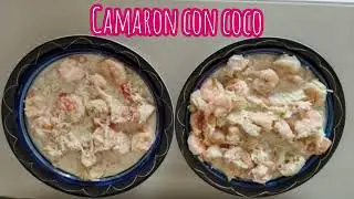 camarones  con coco rápidos y fácil 🍤