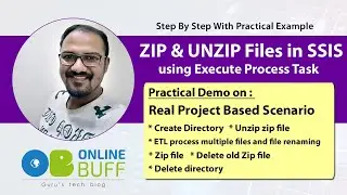 ZIP and UNZIP Files in SSIS | Execute Process Task SSIS