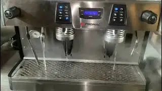 Promac coffee machine double group setting and programing
