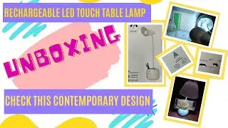 Rechargeable LED Lamp | Study Lamp | Reading Lamp | LED Rechargeable Desk Lamp Unboxing & Review