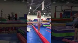 On the first day of Christmas my gymnast gave to me… a back tuck on the red beam 🎄