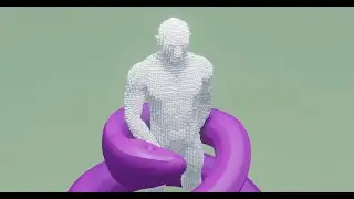 Molecular Simulation Ragdoll - Snake - Blender Animation