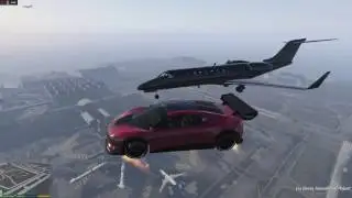 GTA 5 grappling hook & flying car mod PC (Gameplay)