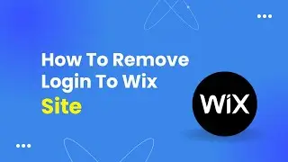 How To Remove Login To Wix Site - Tutorial