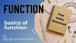 NOTES on Function for Engineering Student for FREE only on #gujjucomputervalo