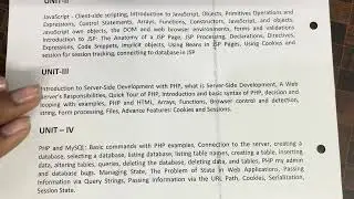 Web Technologies (CIE-356T) | Syllabus Discussion and Description | IPU | Unit 1,2,3,4