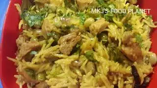 Instant Pressure Cooker Rice | Tuver Lilva & Nutrela Pulao | Soya Chunks Tuvar Dana Rice