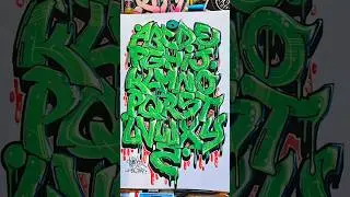 SICK GRAFFITI STYLE ALPHABET 🤯 #graffitiart #graffiti #shorts