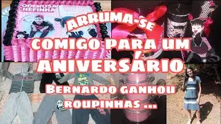 Arruma-se comigo para um aniversário/ lembrancinhas / Bernardo ganhou roupinhas e tbm ganhei present