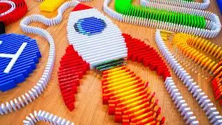 I built and toppled STEM in dominoes!