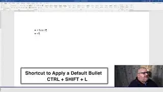How to Insert Bullet Points in Word Using a Keyboard Shortcut