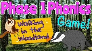 PHASE 1 PHONICS LISTENING GAME | WALKING IN THE WOODLAND | Initial Sounds #phase1phonics