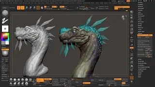Flying Dragon sculpting in Zbrush II PART-1 Basic Shape