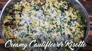 Creamy Cauliflower Risotto | Keto-friendly Low-Carb Mushroom Risotto | CarnalDish