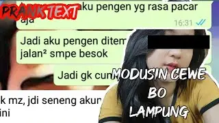 PRANK TEXT | Modusin Cewe Bo Bandar Lampung