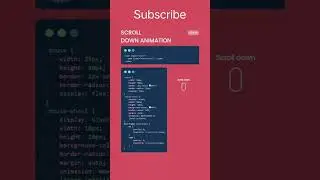 Scroll down animation creating using CSS  ||  