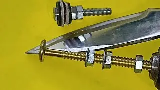 Этим способом ножи точно ещё никто не точил, рабочая идея!