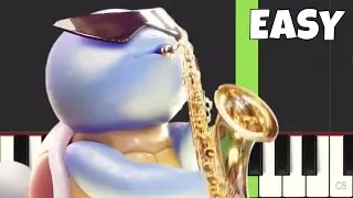 Epic Sax Guy Squirtle MEME Song - EASY Piano