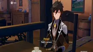 Zhongli In Mondstadt Drink A-Dreaming Event Genshin Impact