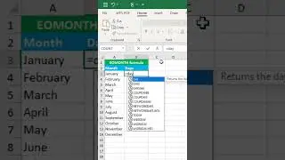 How to use EOMONTH formula in excel