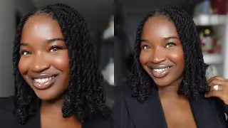 Middle Part Loc Knot Bob on Medium to Long Locs! 🤎| #KUWC
