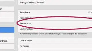 To set restrictions on an iPad with iOS7