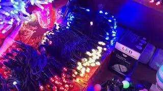 Уличная светодиодная гирлянда бахрома черный провод