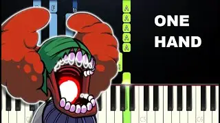 Friday Night Funkin - Madness - Tricky Mod (One Hand Piano Tutorial)