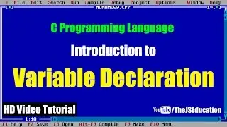 Variable Declaration in C Programming | HD Video Tutorial