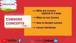 Oracle PL/SQL Tutorial For Beginners | Cursors in Oracle - Part 1 | Cursor Attributes