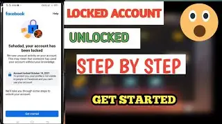 Your account has been locked Facebook get started problem ! How to unlock Facebook account