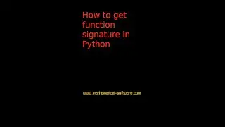 [Python] How to get function signature
