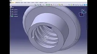 Screw Jack CATIA V5 Tutorial - Threaded Nut (Part 2)