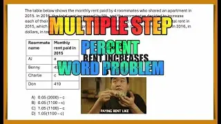Multiple Step Percent Word Problem with Tables