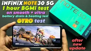 Infinix Note 30 5G BGMi test after new update 😔 1 hour test on ultra & Battery drain test...